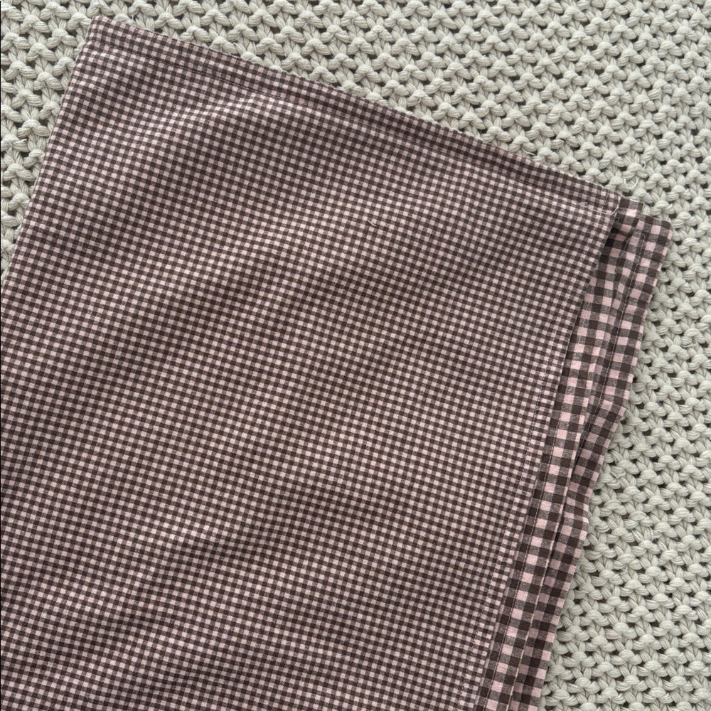 zara kids gingham pillowcase cover